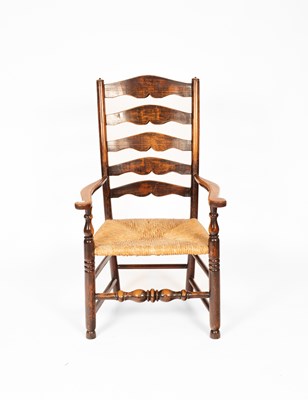 Lot 589 - A North Country ladderback chair