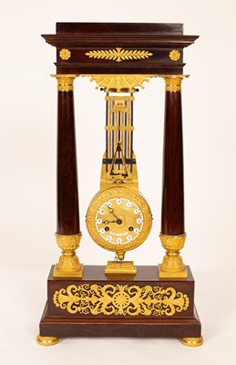 Lot 494 - A French Empire Portico clock