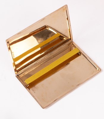 Lot 12 - A 9ct gold cigarette case