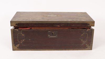 Lot 286 - A 19th Century mahogany brass bound writing slope