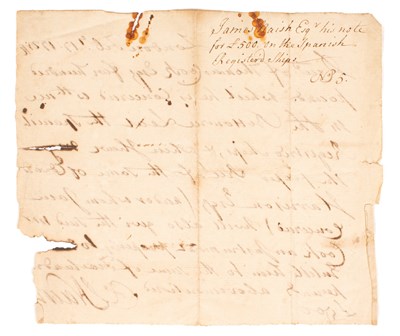 Lot 814 - East India Company Interest: Bottomry Bond for the boat Dawson by John Freeman and Thomas Cook