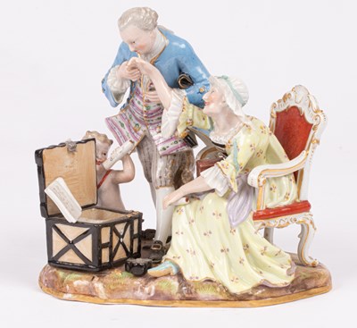 Lot 236 - A 19th Century Meissen group