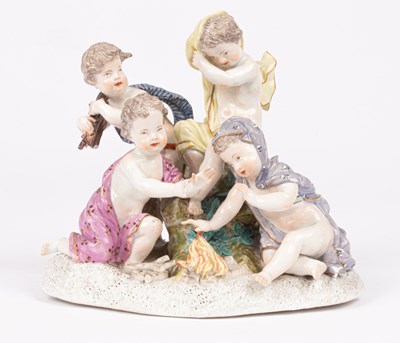 Lot 237 - An 18th Century Meissen figure group