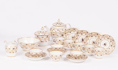 Lot 248 - A Flight Worcester part tea service