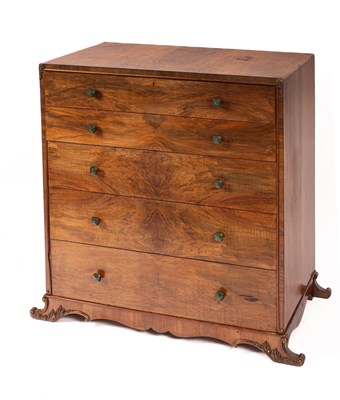 Lot 355 - A figured walnut 'Gaylade' chest of drawers attributed to B. Cohen & Sons