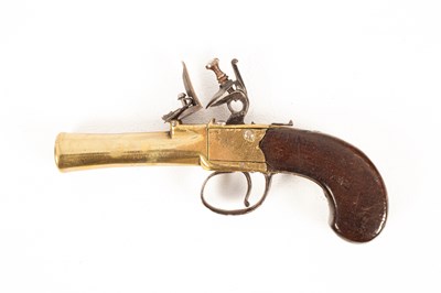 Lot 230 - An 18th century flintlock pocket pistol