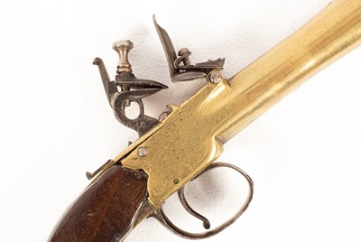 Lot 230 - An 18th century flintlock pocket pistol