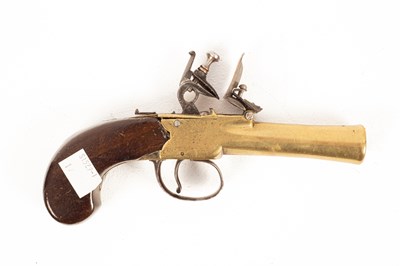 Lot 230 - An 18th century flintlock pocket pistol