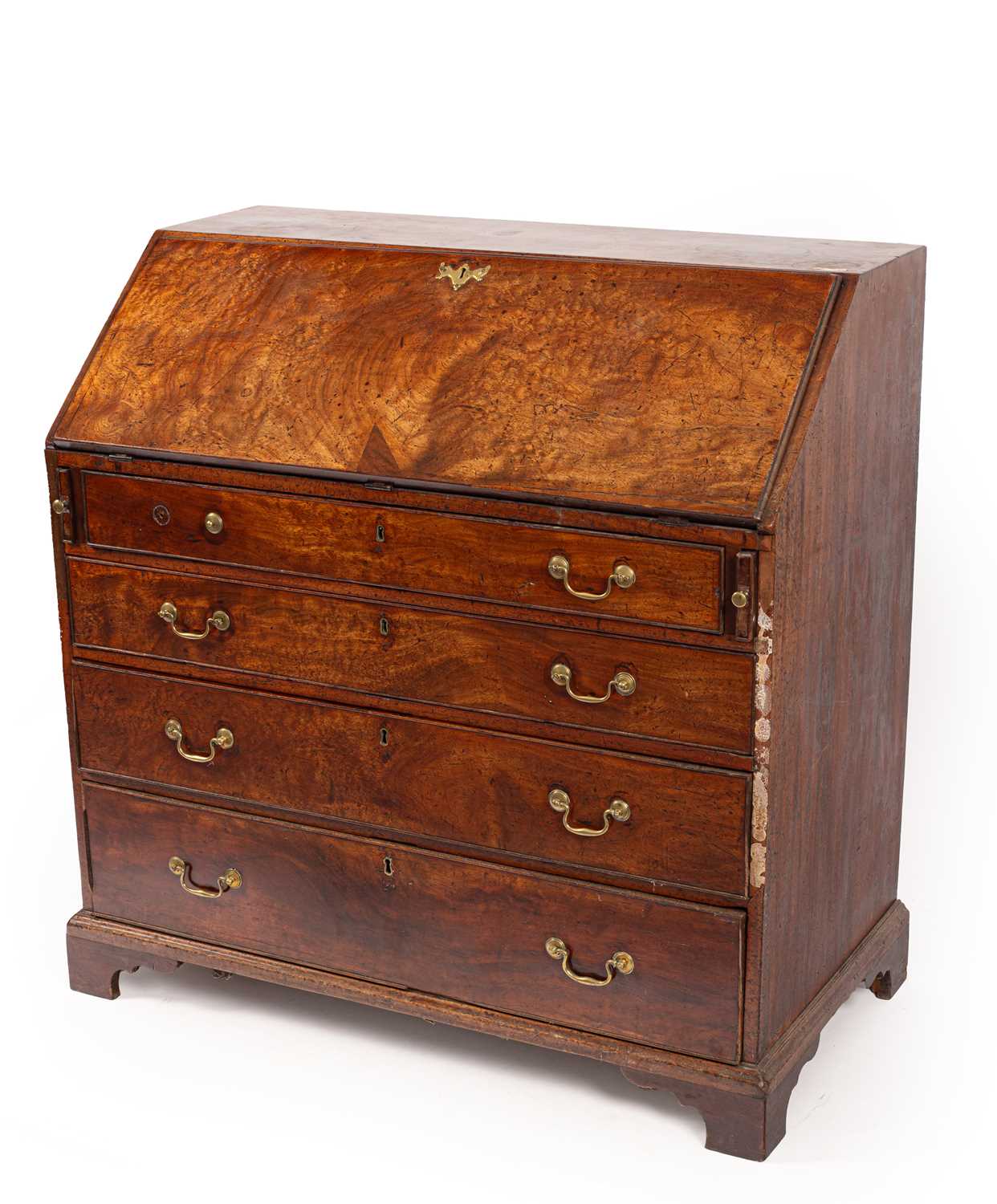 Lot 351 - A 19th Century walnut bureau