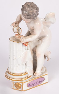Lot 212 - Two 19th Century Meissen ‘Devisenkinder’ or Motto Children