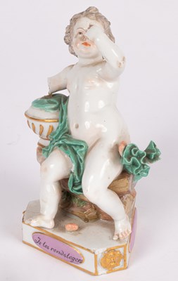 Lot 212 - Two 19th Century Meissen ‘Devisenkinder’ or Motto Children