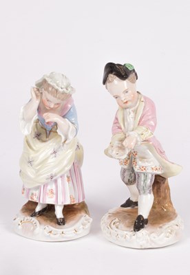 Lot 212 - Two 19th Century Meissen ‘Devisenkinder’ or Motto Children