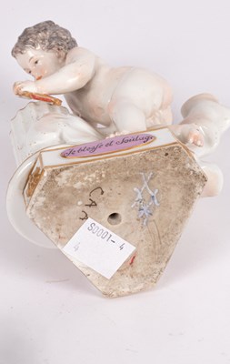 Lot 212 - Two 19th Century Meissen ‘Devisenkinder’ or Motto Children