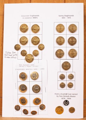 Lot 452 - Staghound hunt buttons