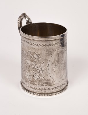 Lot 54 - A Victorian silver Christening mug