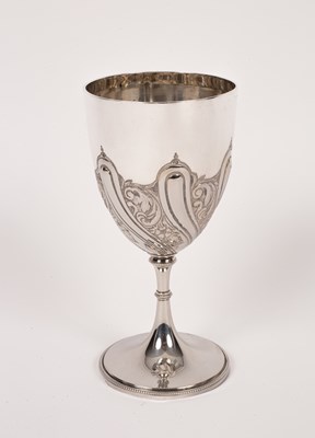 Lot 55 - An Edwardian silver goblet
