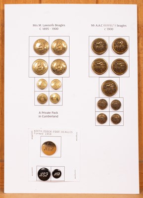 Lot 474 - Beagle pack hunt buttons