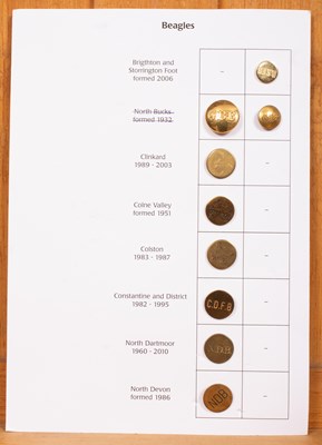 Lot 475 - Beagle pack hunt buttons