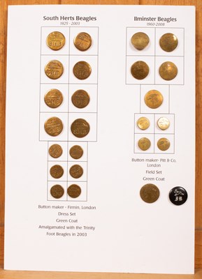 Lot 476 - Beagle pack hunt buttons