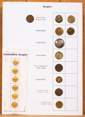 Lot 482 - Beagle pack hunt buttons