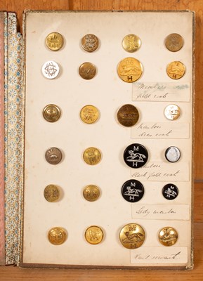 Lot 513 - A sample book of Hunt buttons