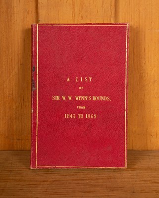 Lot 532 - A List of Sir W.W. Wynn’s Hounds