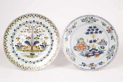 Lot 775 - Two large English delftware dishes