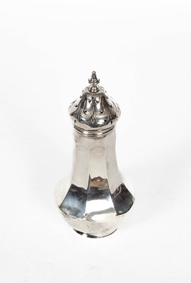 Lot 399 - A silver sugar caster