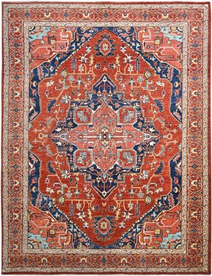 Lot 318 - A Heriz design carpet