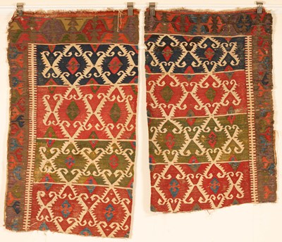 Lot 334 - Two central Anatolian kilim fragments