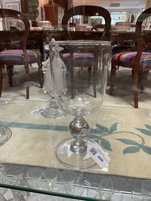 Lot 808 - A Victorian glass goblet