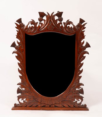 Lot 570 - A mahogany framed overmantel mirror