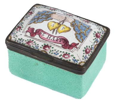 Lot 97 - A South Staffordshire enamel snuff box