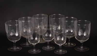 Lot 206 - A set of crested drinking glasses