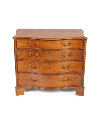 Lot 219 - A George III mahogany serpentine chest