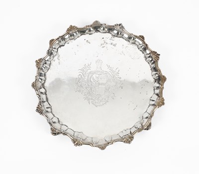 Lot 187 - A George II silver salver