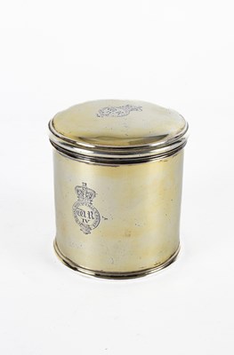 Lot 195 - A William IV silver gilt dressing box and cover