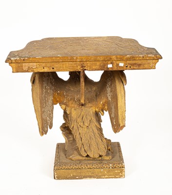 Lot 229 - A George II gilt gesso serpentine eagle console table