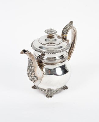 Lot 72 - A George IV silver coffee pot