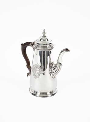 Lot 236 - A George II silver coffee pot