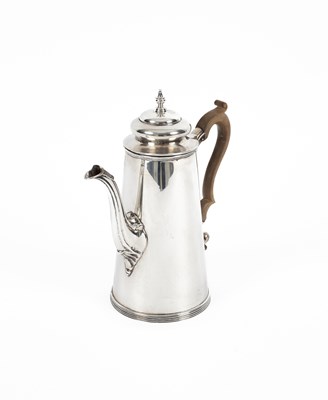 Lot 190 - A Scottish silver coffee pot