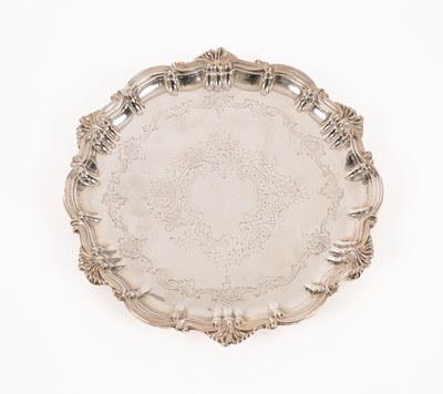 Lot 240 - An Edwardian silver salver