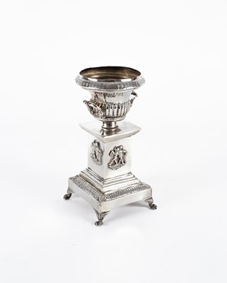 Lot 61 - A Continental white metal urn