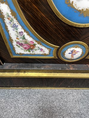 Lot 51 - A pair of Napoleon III calamander pier cabinets