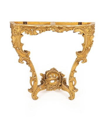 Lot 255 - A George II giltwood serpentine console table