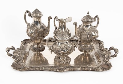 Lot 430 - A Portuguese silver tea and coffee set