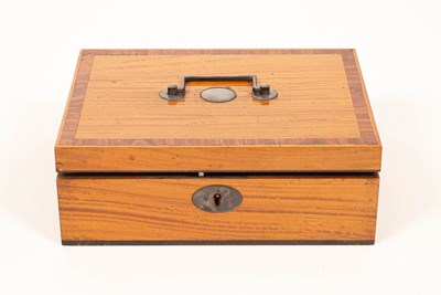Lot 41 - A 19th Century satinwood and crossbanded drawing instruments case