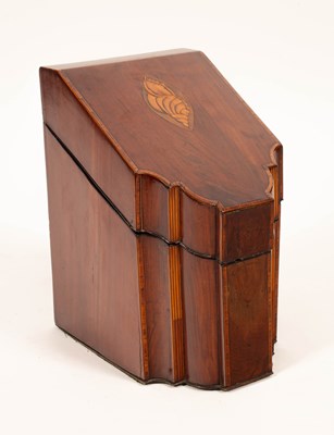 Lot 42 - A George III mahogany knife box