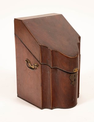Lot 43 - A George III mahogany knife box