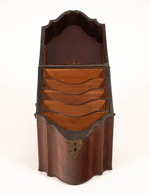 Lot 43 - A George III mahogany knife box